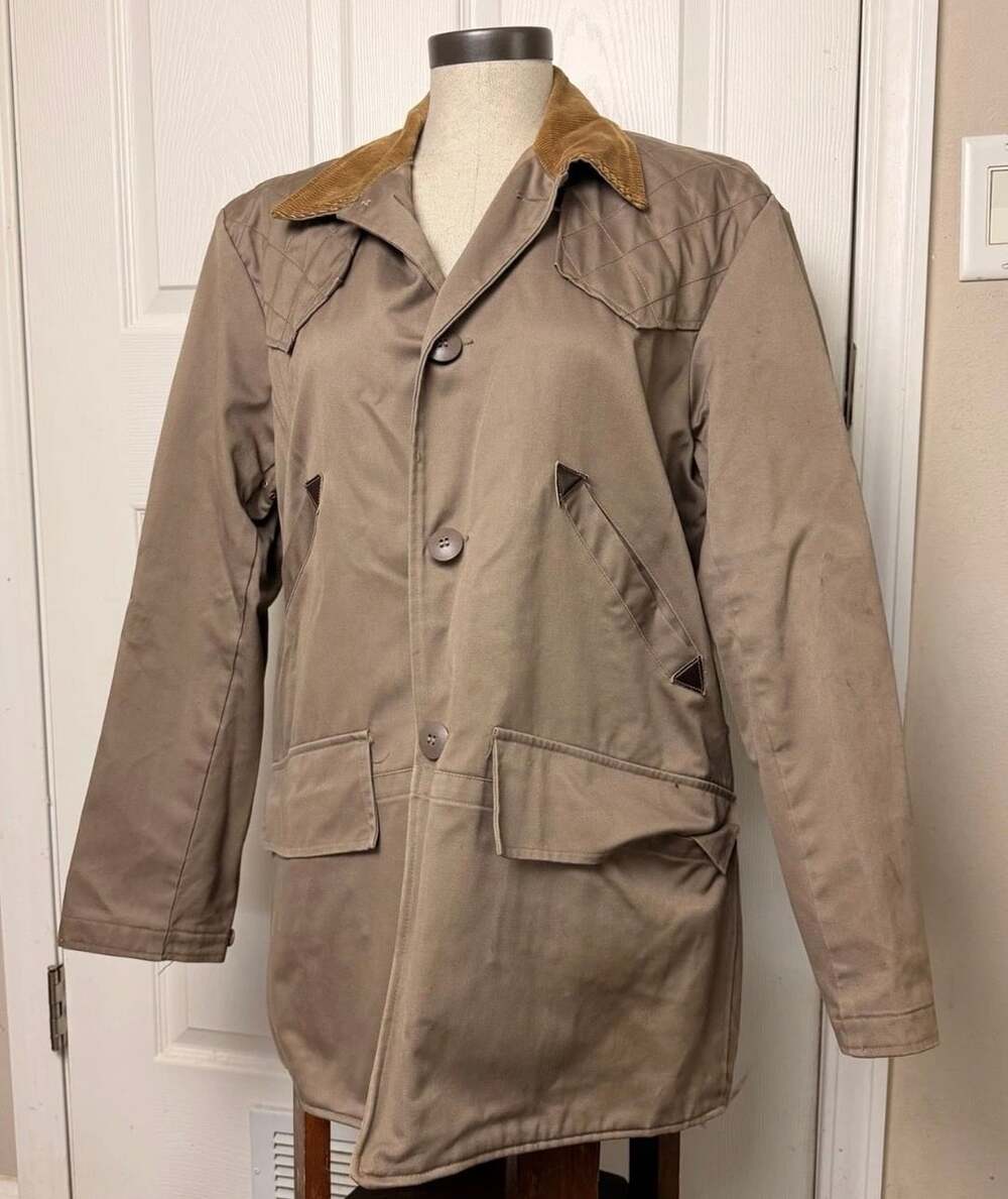Ted Williams Sears Hunting Jacket Tan Corduroy Collar